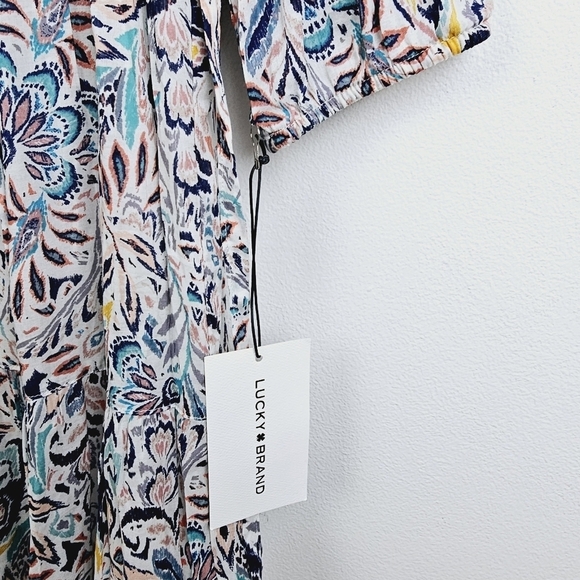 Lucky Brand Tiered Ruffle Dress NWT, size Large - Picture 3 of 11